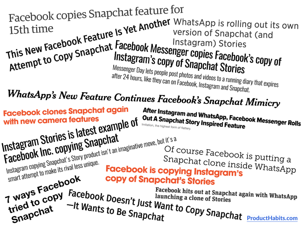 Facebook’s shameless copying of Snapchat and what it means for your